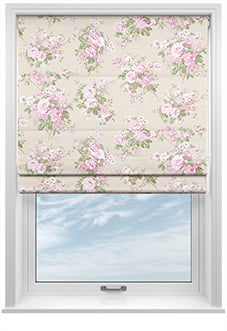Shabby Chic by Rachel Ashwell Rose Chintz, Pink - Roman Blind